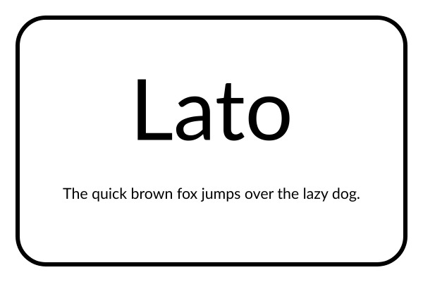 Lato Font Example