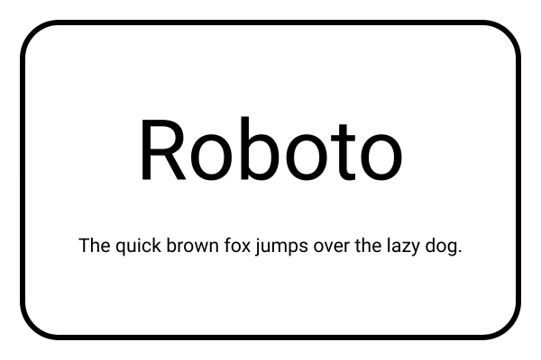 Roboto Font Example