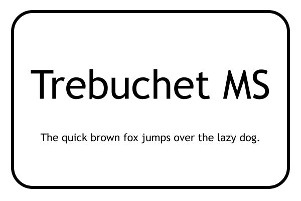 Trebuchet Ms Font Example