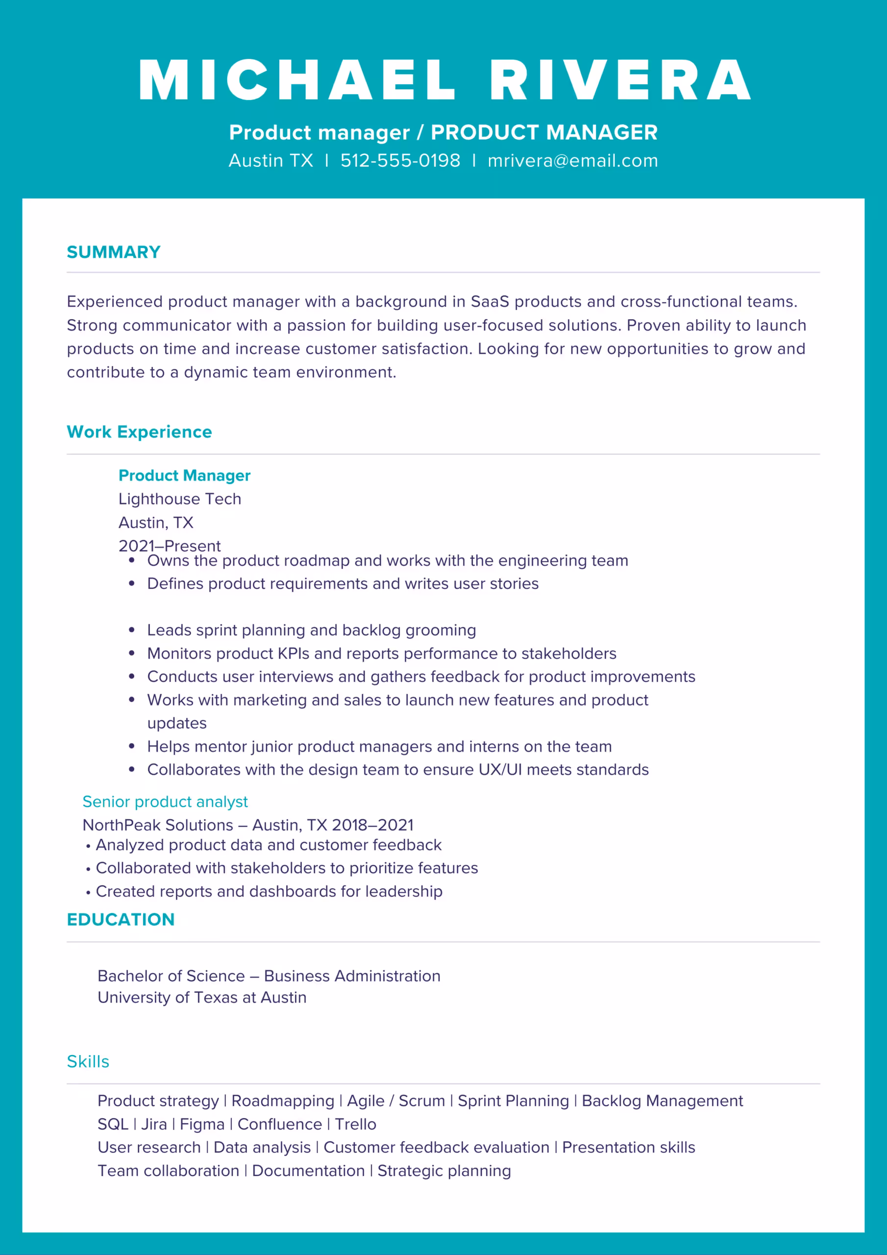 Resume example of unprofessional formatting, showing inconsistent capitalization, messy alignment, and a crowded skills section, making the document look disorganized and hard to read.