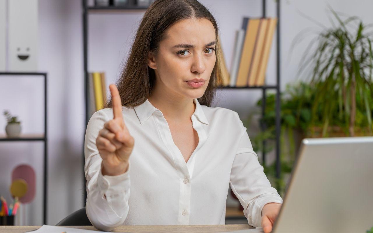 Office Employee Saying No Setting Boundaries