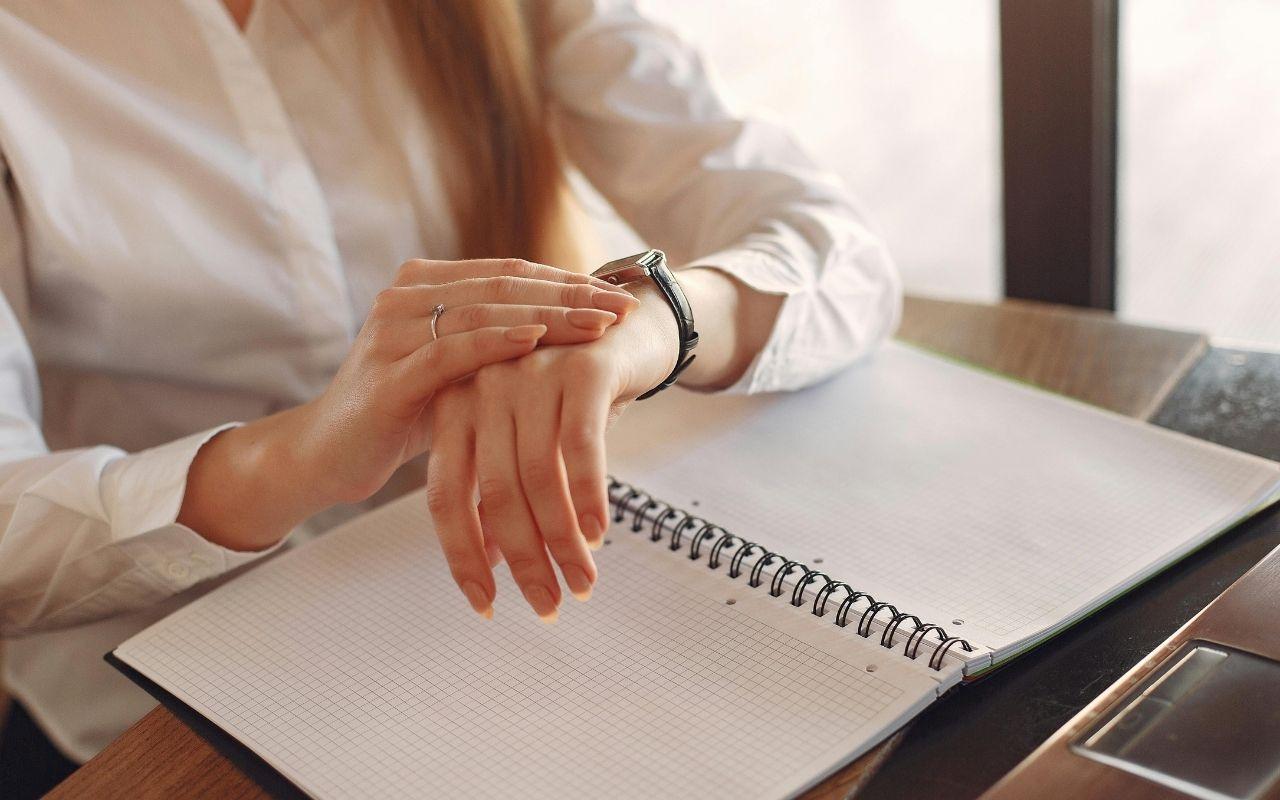 Part Time Employee Checking Time While Working