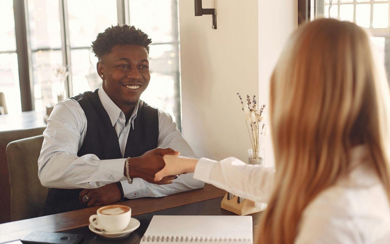 Smiling Candidate Acing Interview No Experience